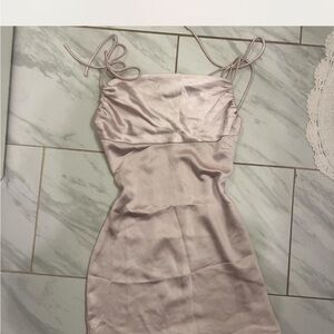 Princess Polly Blush Satin Dress